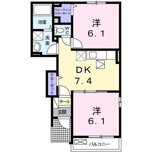 群馬県前橋市河原浜町 大胡駅 2DK アパート 賃貸物件詳細
