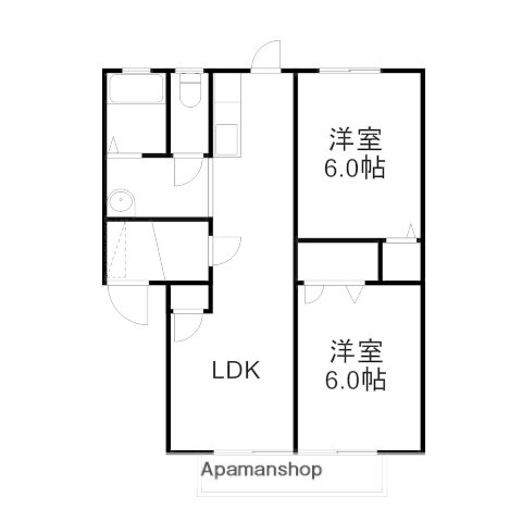 群馬県渋川市石原 渋川駅 2LDK アパート 賃貸物件詳細
