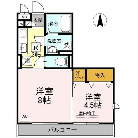 フィールド　ハタ 1階 2K 賃貸物件詳細