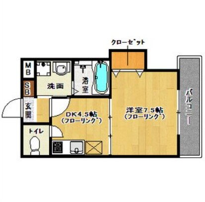 クレアール博多 2階 1DK 賃貸物件詳細