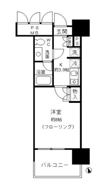 東京都港区芝浦４ 田町駅 1K マンション 賃貸物件詳細