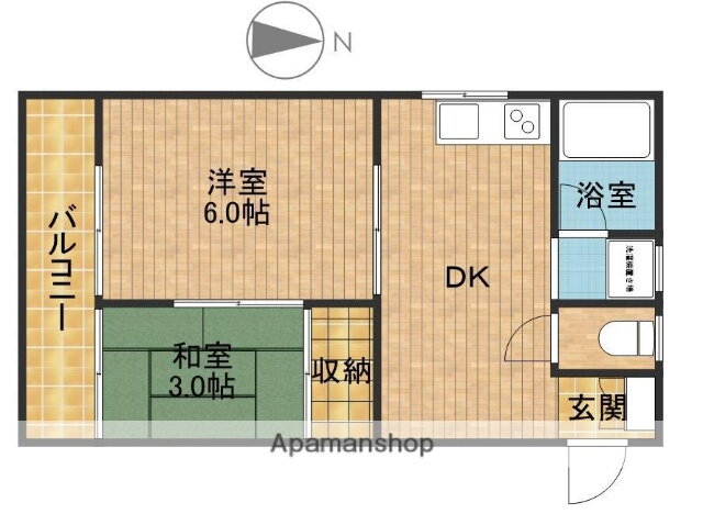 静岡県浜松市中央区小豆餅４ 浜松駅 2K アパート 賃貸物件詳細