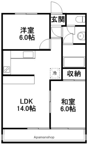 風林館 4階 2LDK 賃貸物件詳細