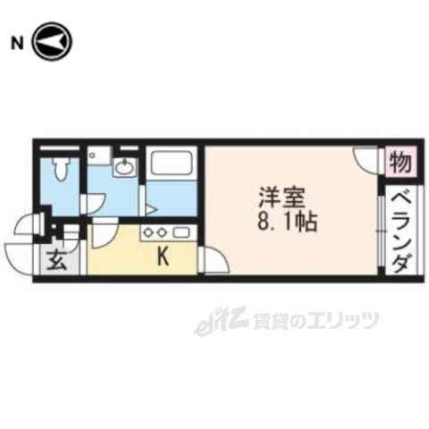 京都府京都市山科区勧修寺御所内町 小野駅 1K アパート 賃貸物件詳細