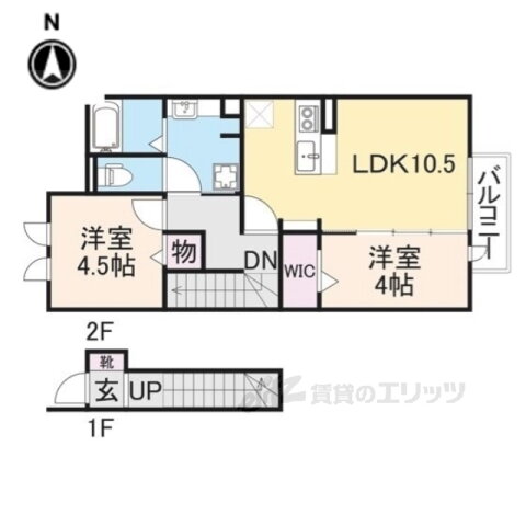 奈良県葛城市北花内 大和新庄駅 2LDK アパート 賃貸物件詳細