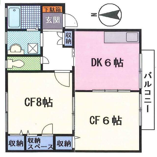 神奈川県厚木市林５ 本厚木駅 2DK アパート 賃貸物件詳細