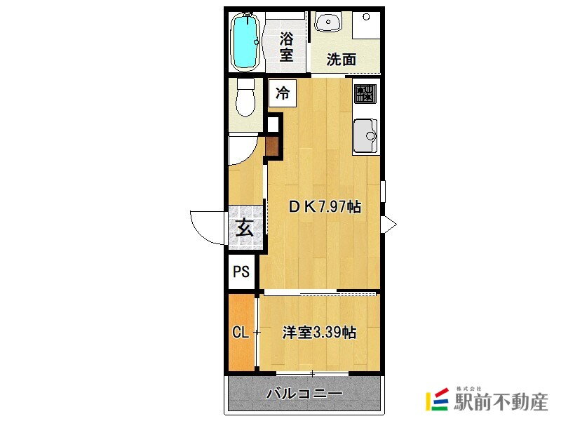 福岡県久留米市荘島町 久留米駅 1DK アパート 賃貸物件詳細