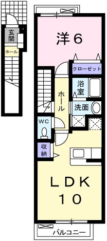 兵庫県姫路市飾磨区今在家３ 西飾磨駅 1LDK アパート 賃貸物件詳細