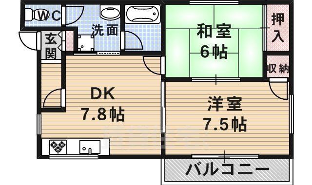 兵庫県伊丹市伊丹３ 伊丹駅 2DK アパート 賃貸物件詳細