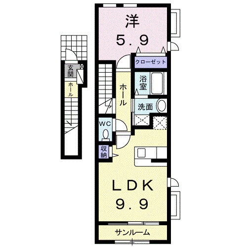 富山県富山市安養坊 富山大学前駅 1LDK アパート 賃貸物件詳細