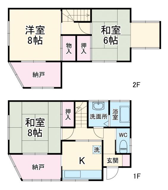 千葉県千葉市花見川区作新台５ 実籾駅 3K 一戸建て 賃貸物件詳細