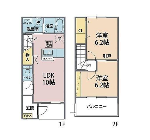 栃木県栃木市岩舟町静 岩舟駅 2LDK アパート 賃貸物件詳細