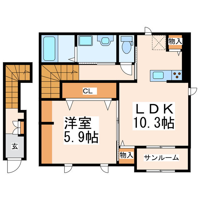熊本県熊本市南区日吉１ 西熊本駅 1LDK アパート 賃貸物件詳細