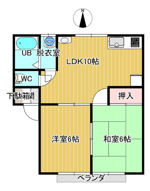 新潟県上越市国府４ 直江津駅 2DK アパート 賃貸物件詳細