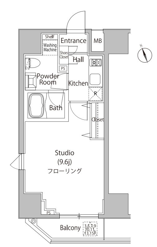 東京都港区新橋６ 新橋駅 1K マンション 賃貸物件詳細