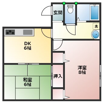 兵庫県神戸市西区池上４ 伊川谷駅 2DK アパート 賃貸物件詳細