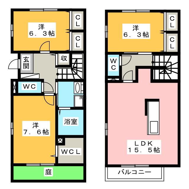 岐阜県大垣市波須２ 東大垣駅 3LDK アパート 賃貸物件詳細