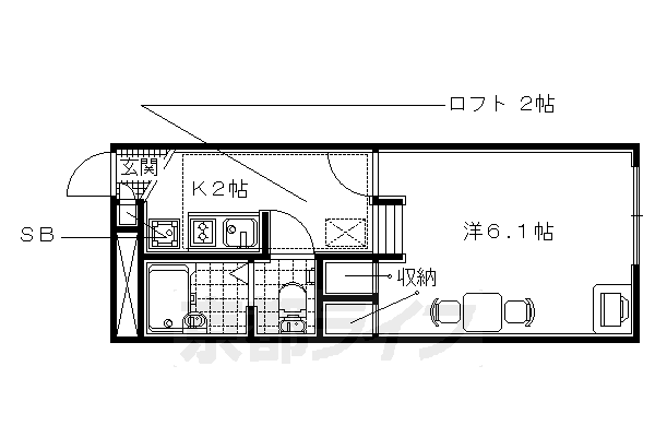 京都府八幡市八幡軸 石清水八幡宮駅 1K アパート 賃貸物件詳細