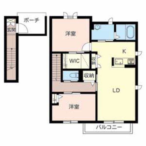 ヴィラーチェＨ＆Ｋ　Ａ 2階 2LDK 賃貸物件詳細