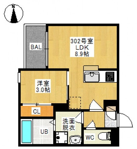 岡山県岡山市北区奥田１ 清輝橋駅 1LDK アパート 賃貸物件詳細