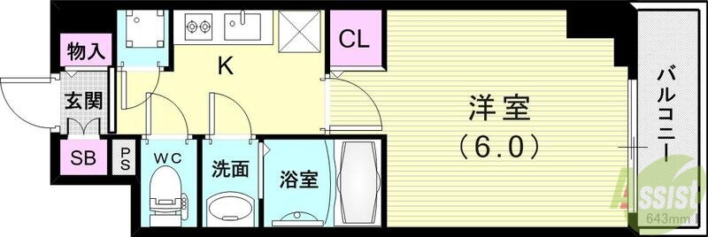 兵庫県神戸市兵庫区東出町３ 神戸駅 1K マンション 賃貸物件詳細