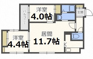北海道札幌市白石区東札幌四条４ 白石駅 2LDK マンション 賃貸物件詳細