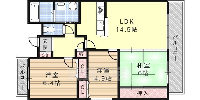 兵庫県神戸市東灘区西岡本３ 住吉駅 3LDK マンション 賃貸物件詳細