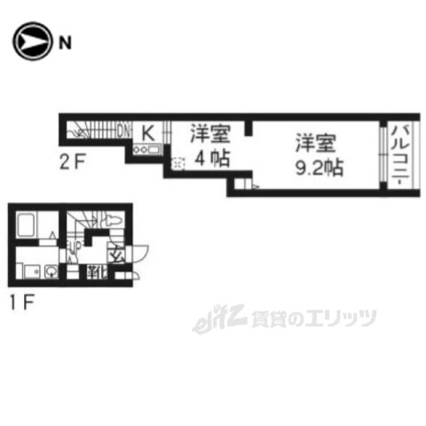 京都府京都市西京区山田上ノ町 上桂駅 2K マンション 賃貸物件詳細