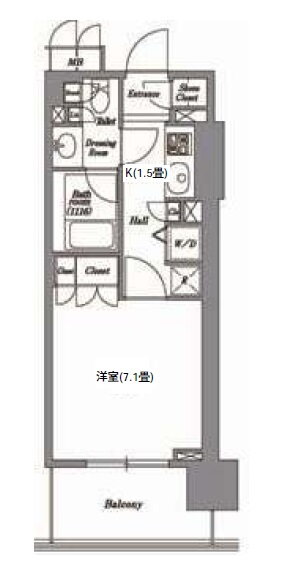 東京都港区高輪１ 白金高輪駅 1K マンション 賃貸物件詳細
