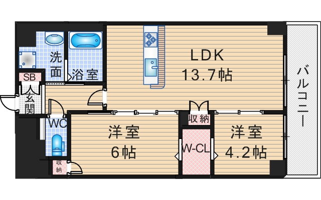 大阪府豊中市本町４ 豊中駅 2LDK マンション 賃貸物件詳細