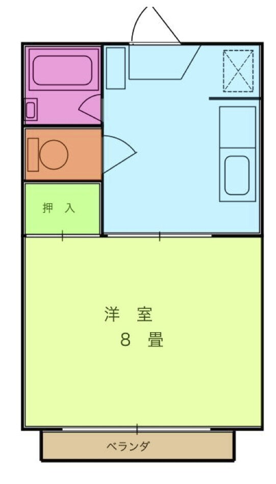 セジュール富岡 2階 1K 賃貸物件詳細