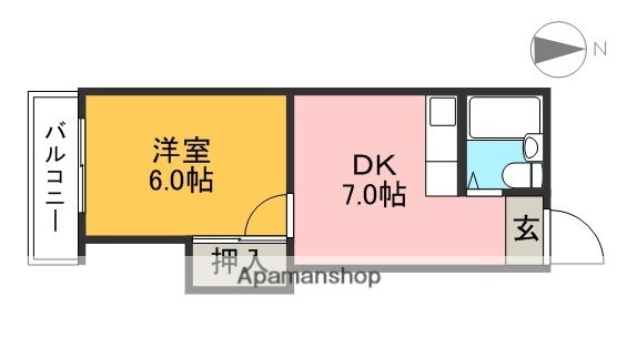 藤本商事第二ビル 2階 1DK 賃貸物件詳細