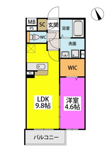 福岡県宗像市土穴３ 赤間駅 1LDK マンション 賃貸物件詳細