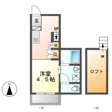 Ｅｓｔｕｄｉｏ　南脇 2階 ワンルーム 賃貸物件詳細