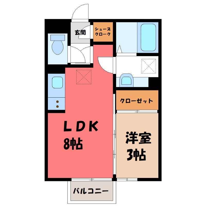 群馬県伊勢崎市中央町 新伊勢崎駅 1LDK アパート 賃貸物件詳細