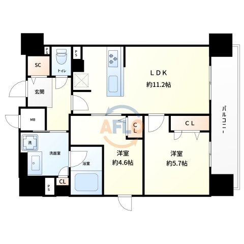 大阪府大阪市港区磯路２ 弁天町駅 2LDK アパート 賃貸物件詳細