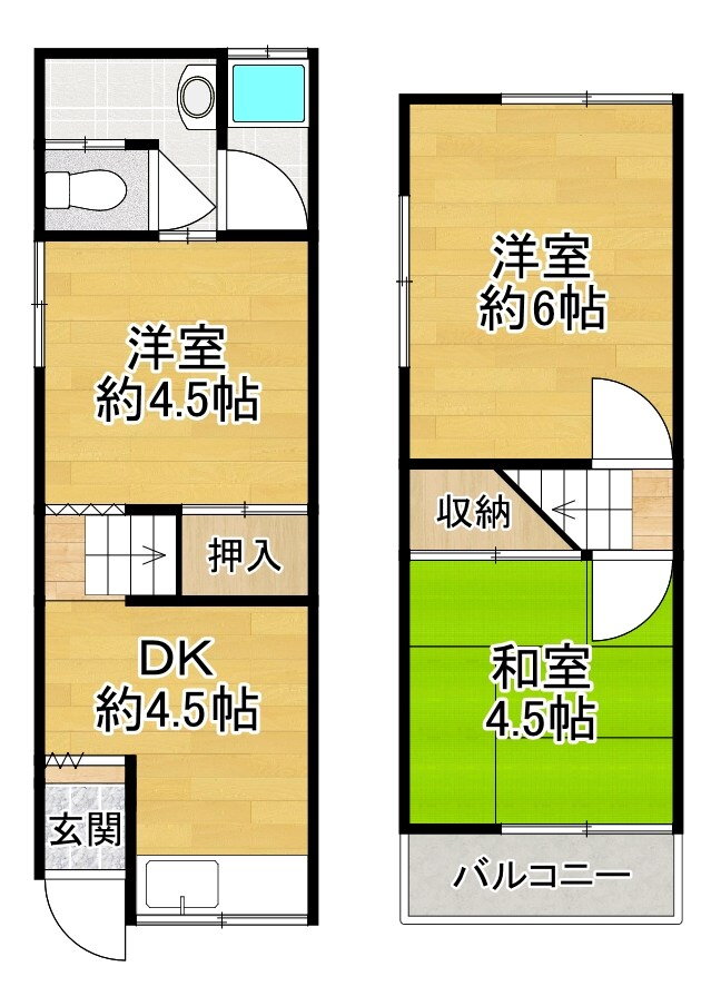 大阪府枚方市田口１ 牧野駅 3DK 一戸建て 賃貸物件詳細