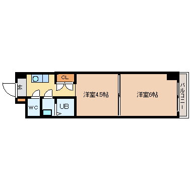 福岡県北九州市小倉北区浅野２ 小倉駅 2K マンション 賃貸物件詳細