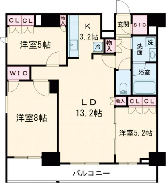 アジールコート汐浜キャナル 13階 3LDK 賃貸物件詳細