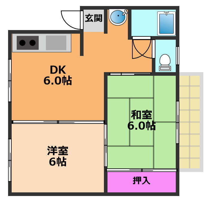 大阪府高槻市津之江町３ 富田駅 2DK マンション 賃貸物件詳細