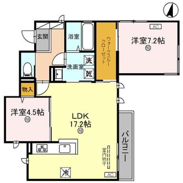 和歌山県和歌山市黒田 和歌山駅 2LDK アパート 賃貸物件詳細
