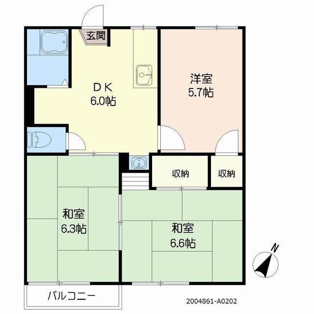 大分県別府市大畑 2DK アパート 賃貸物件詳細