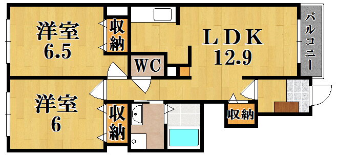 奈良県香芝市尼寺３ 畠田駅 2LDK アパート 賃貸物件詳細