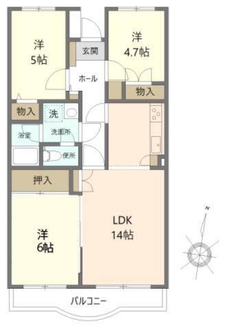 神奈川県川崎市宮前区小台２ 宮前平駅 3LDK マンション 賃貸物件詳細