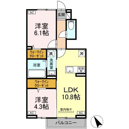 東京都武蔵村山市残堀５ 立川駅 2LDK アパート 賃貸物件詳細