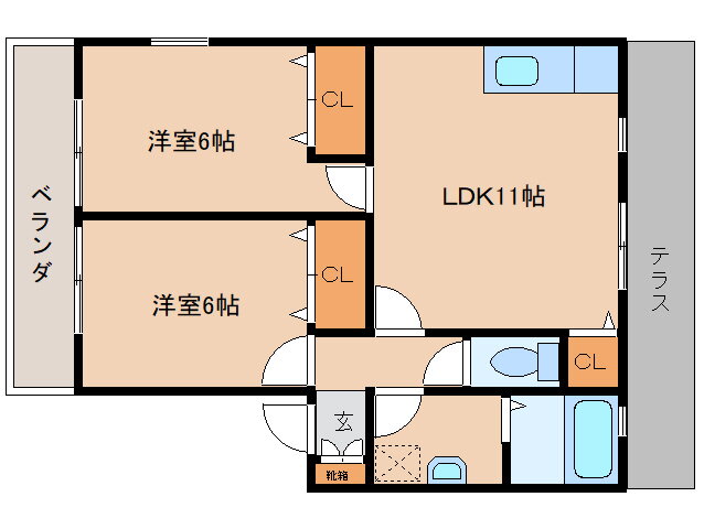 奈良県葛城市八川 尺土駅 2LDK アパート 賃貸物件詳細