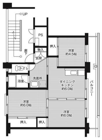 ビレッジハウス森２号棟 2階 3DK 賃貸物件詳細