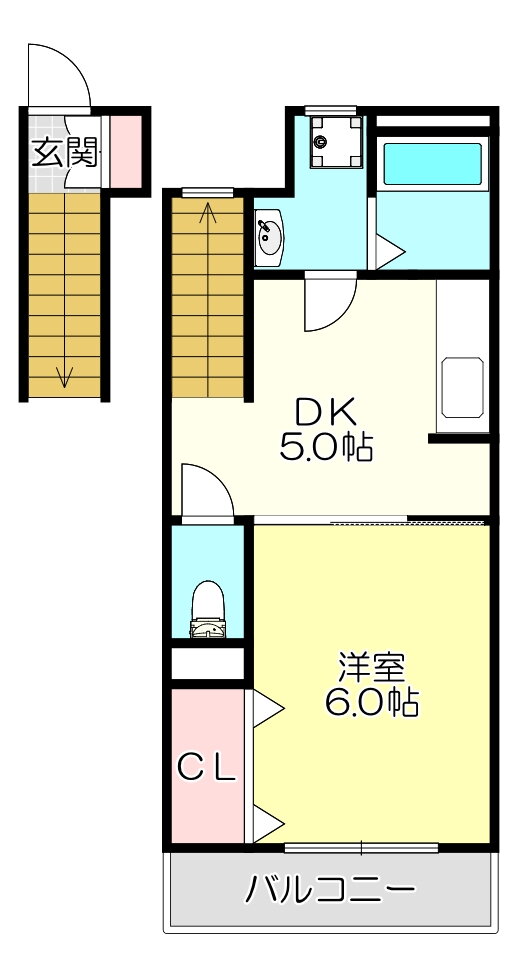 サンライズ 2階 1DK 賃貸物件詳細