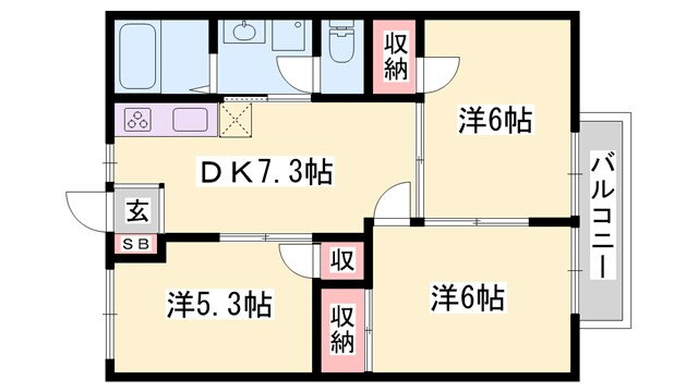玲巧－ハイツ２ 2階 3DK 賃貸物件詳細