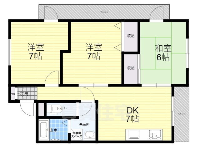 大阪府豊中市名神口３ 庄内駅 3DK マンション 賃貸物件詳細